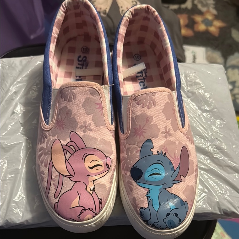 Woman Slip-On Sneakers - Pink and Blue